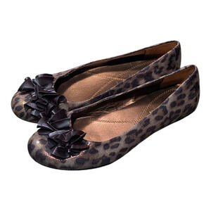 Naturalizer - Womens Shoes - Size 7 - Animal Print Black Bow Tie Haroldene Model